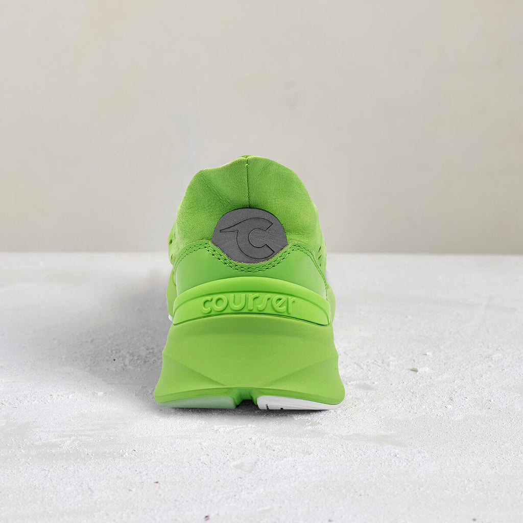 Uno Men's Luxury Sneaker in Acid Green Mono