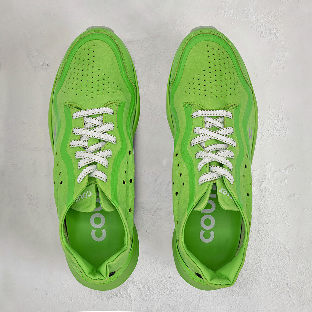 Uno Men's Luxury Sneaker in Acid Green Mono